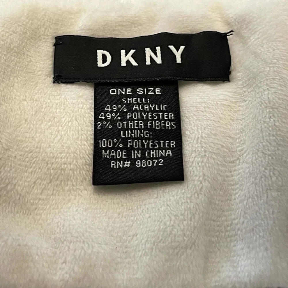 NWT DKNY cross knitted headband Ivory one size